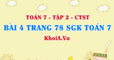 Bài 4 trang 78 SGK Toán 7 Tập 2 Chân trời sáng tạo
